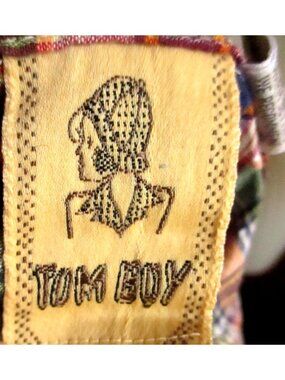 True Vintage Top Medium 1970s Boho Plaid Womens by Tom Boy Green Collared  Thin